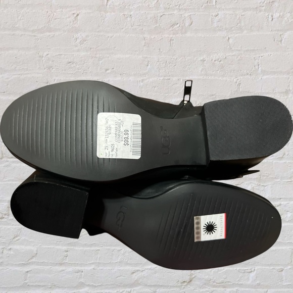 NWT UGG Black Elysian Block Heel Ankle Boot sz 8 - Picture 12 of 14